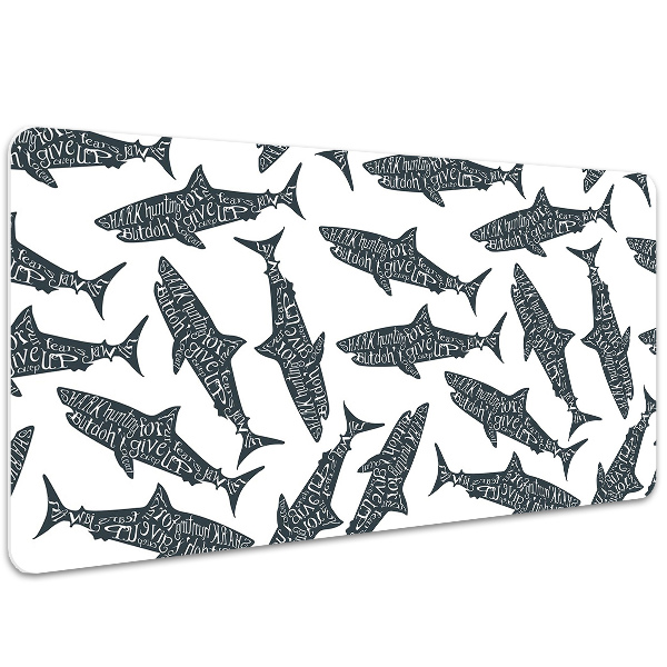 Protège bureau Typographie de requin