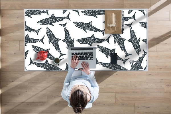 Protège bureau Typographie de requin