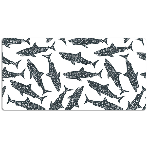 Protège bureau Typographie de requin