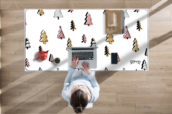Protège bureau Treillis de Noël pastel