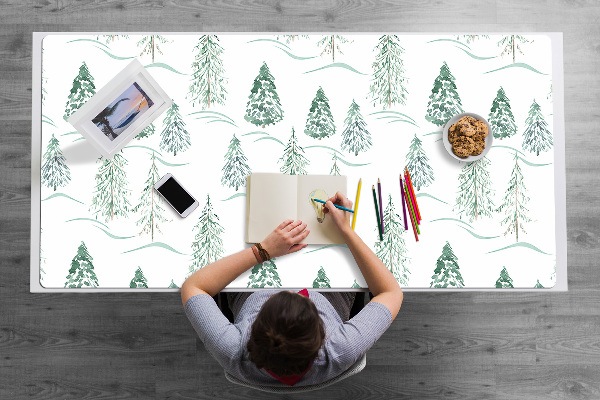 Sous-main bureau Arbre de Noël d'hiver