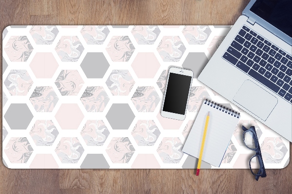 Sous main de bureau Hexagone