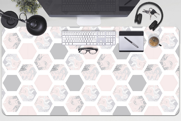 Sous main de bureau Hexagone