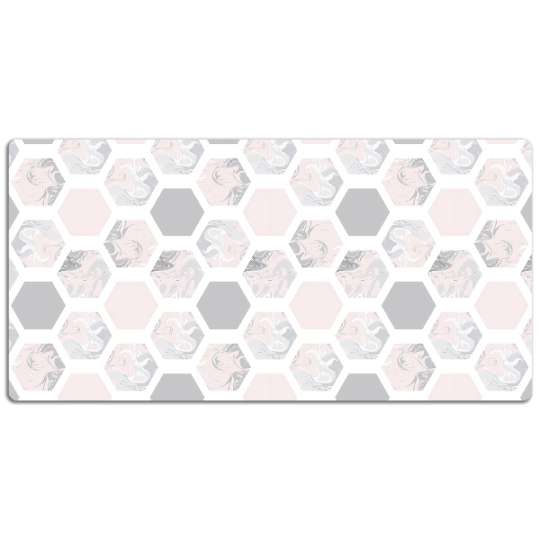 Sous main de bureau Hexagone