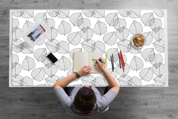 Sous main de bureau Modèle de feuilles