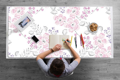 Sous main de bureau Motif floral