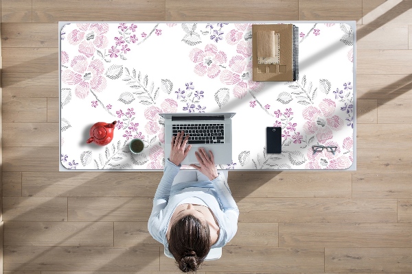 Sous main de bureau Motif floral