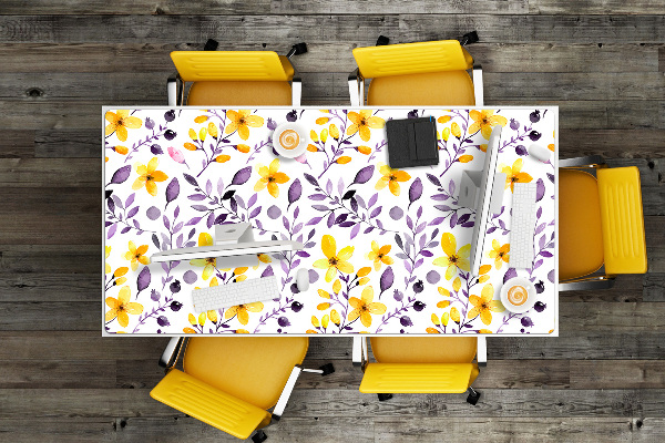 Sous-main bureau Fleurs abstraites