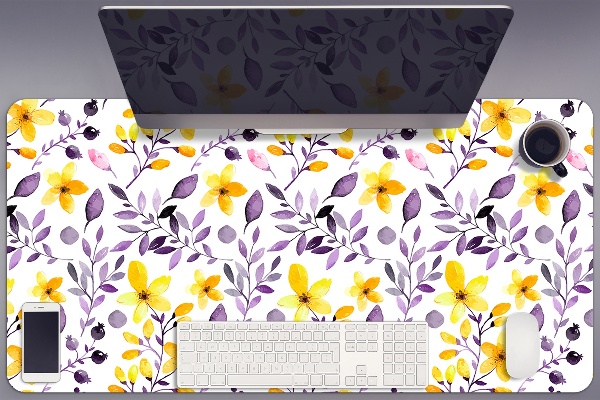 Sous-main bureau Fleurs abstraites