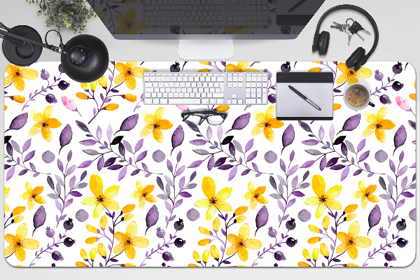 Sous-main bureau Fleurs abstraites