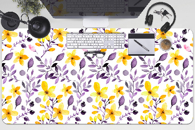 Sous-main bureau Fleurs abstraites