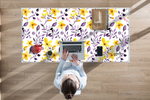 Sous-main bureau Fleurs abstraites