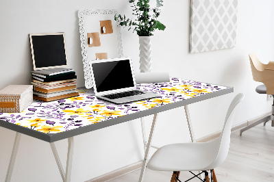 Sous-main bureau Fleurs abstraites