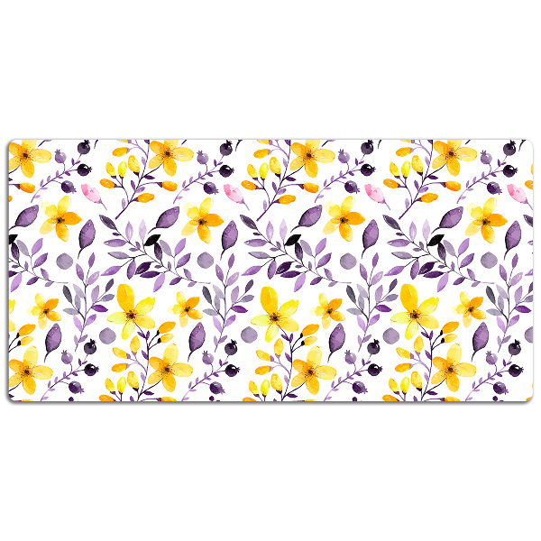 Sous-main bureau Fleurs abstraites