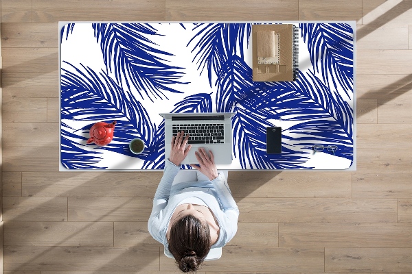 Sous-main bureau Feuille marine
