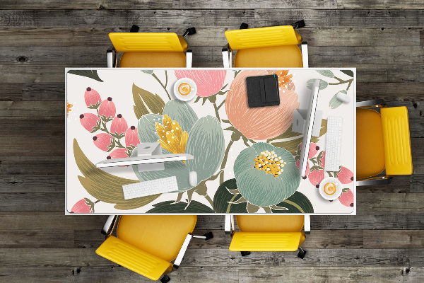 Tapis de bureau Fleurs peintes