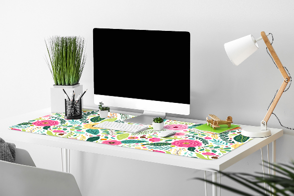 Sous-main bureau Fleurs colorées