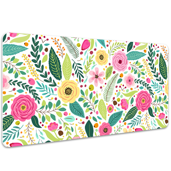Sous-main bureau Fleurs colorées