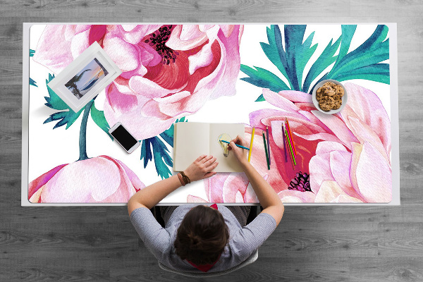 Sous main de bureau Fleur de graines de pavot