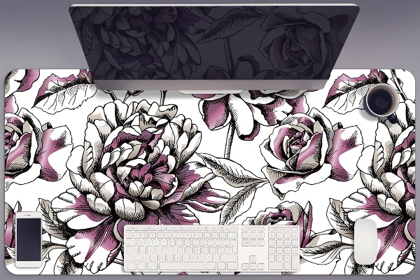 Sous main de bureau Des roses