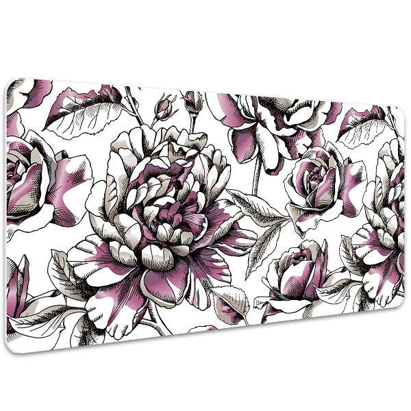 Sous main de bureau Des roses