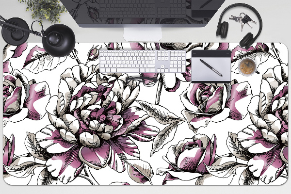 Sous main de bureau Des roses