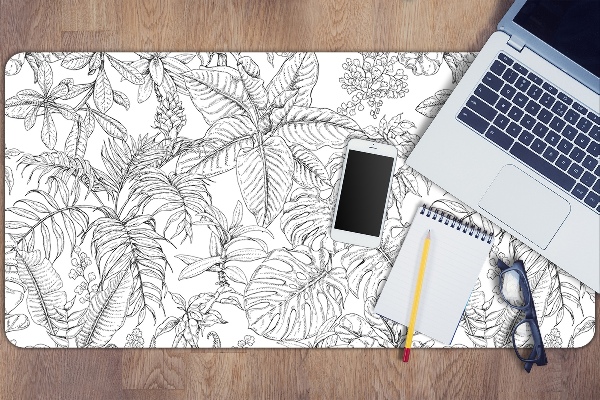 Sous-main bureau Croquis tropical