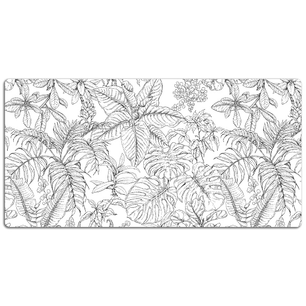 Sous-main bureau Croquis tropical