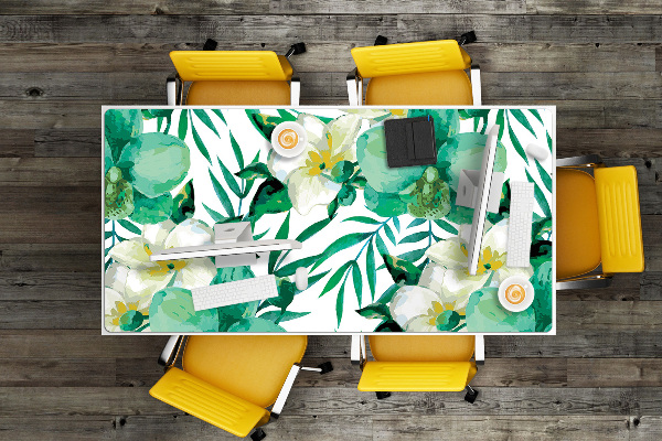 Sous-main bureau Fleurs pastel