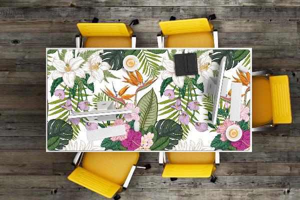 Protège bureau Fleurs exotiques