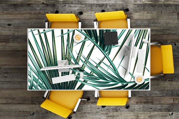Tapis de bureau feuille de palmier