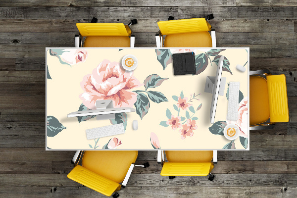 Tapis de bureau Roses vintage