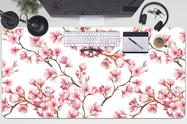 Sous main de bureau Fleurs roses