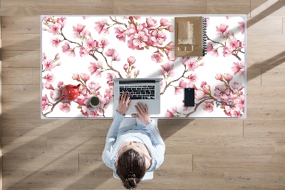 Sous main de bureau Fleurs roses