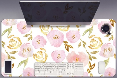 Sous main de bureau Fleurs roses