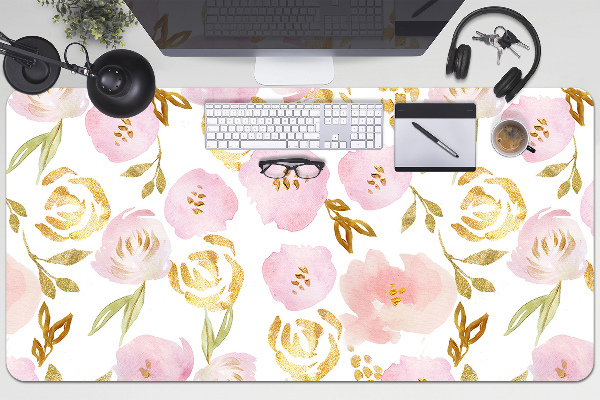 Sous main de bureau Fleurs roses