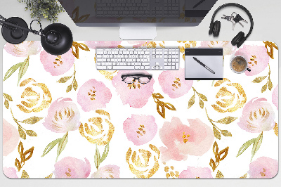 Sous main de bureau Fleurs roses