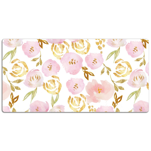 Sous main de bureau Fleurs roses
