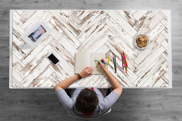Protège bureau Sol en bois