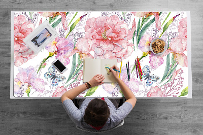 Sous-main bureau Pivoines de fleurs