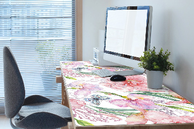 Sous-main bureau Pivoines de fleurs