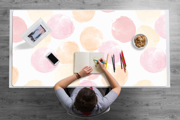 Sous-main bureau Points pastel
