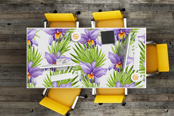 Protège bureau Fleurs pourpres