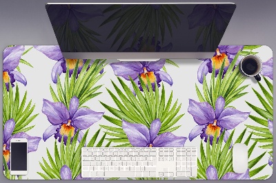 Protège bureau Fleurs pourpres