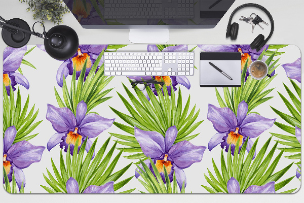 Protège bureau Fleurs pourpres