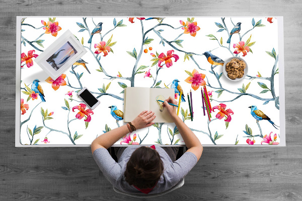 Sous-main bureau Oiseaux sur des branches