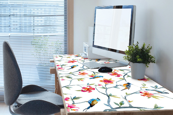 Sous-main bureau Oiseaux sur des branches