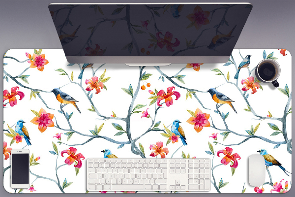 Sous-main bureau Oiseaux sur des branches