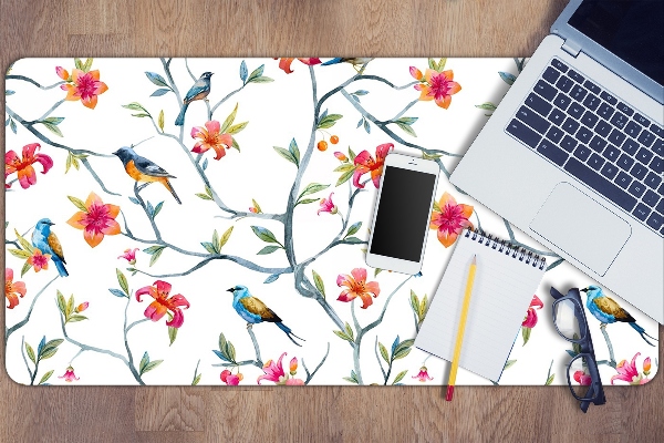 Sous-main bureau Oiseaux sur des branches