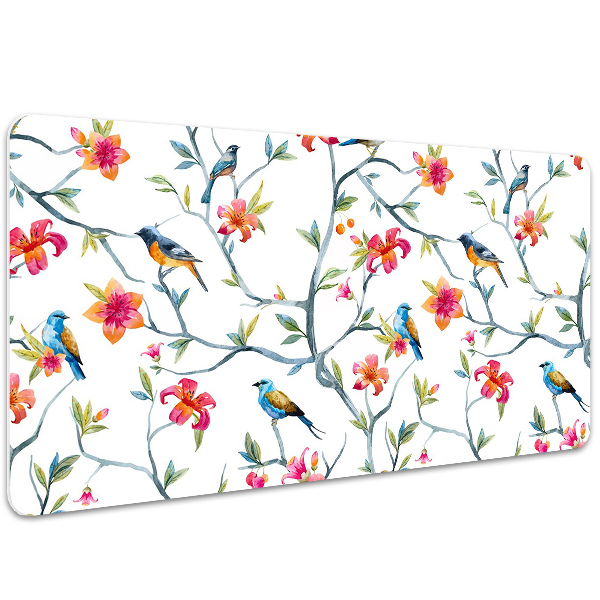 Sous-main bureau Oiseaux sur des branches